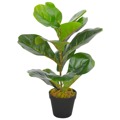 Planta Figo Folhas de Violino Artificial com Vaso 45 cm Verde