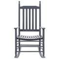 Cadeira de Baloiço com Assento Curvo Madeira de álamo Cinzento