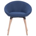 Cadeira de Jantar em Tecido Azul