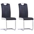 Cadeiras de Jantar Cantilever 2 pcs Couro Artificial Preto