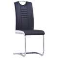 Cadeiras de Jantar Cantilever 2 pcs Couro Artificial Preto