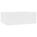 Mesa de Cabeceira Suspensa 40x30x15 cm Contraplacado Branco