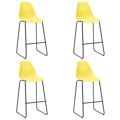Cadeiras de Bar 4 pcs Plástico Amarelo