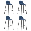 Cadeiras de Bar 4 pcs Tecido Azul