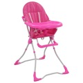 Cadeira de Refeição para Bebé Rosa e Branco