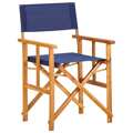 Cadeiras de Realizador 2 pcs Madeira de Acácia Maciça Azul