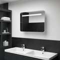Armário Espelhado para Casa de Banho com LED 80x11x55 cm