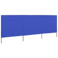 Para-vento com 3 Painéis em Tecido 400x120 cm Azul-ciano