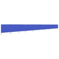 Para-vento com 9 Painéis em Tecido 1200x160 cm Azul-ciano