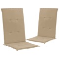 Almofadões para Cadeiras de Jardim 2 pcs 120x50x3 cm Bege