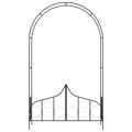 Arco de Jardim com Portão 138x40x238 cm Ferro Preto