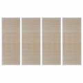Tapetes Retangulares de Bambu Natural 4 pcs 120x180 cm