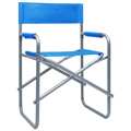 Cadeiras de Realizador 2 pcs Aço Azul