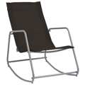 Cadeira de Baloiço para Jardim 95x54x85 cm Textilene Preto