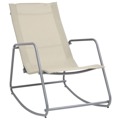 Cadeira de Baloiço para Jardim 95x54x85 cm Textilene Cor Creme