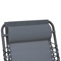 Encosto Cabeça Cadeira de Pátio 40x7,5x15 cm Textilene Cinza