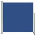 Toldo Lateral Retrátil para Pátio 160x300 cm Azul