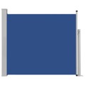 Toldo Lateral Retrátil para Pátio 100x300 cm Azul