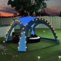 Tenda Festas com LED e 4 Paredes Laterais 3,6x3,6x2,3 M Azul