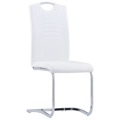 Cadeiras de Jantar Cantilever 6 pcs Couro Artificial Branco