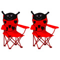 Cadeiras de Jardim Infantis 2 pcs Tecido Vermelho