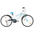 Bicicleta de Criança Roda 24" Azul e Branco