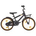 Bicicleta Criança C/ Plataforma Frontal Roda 18" Preto/laranja