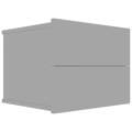 Mesa de Cabeceira 40x30x30 cm Contraplacado Cinzento Brilhante