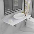 Conjunto de Móveis de Casa Banho 2 Peças Cerâmica Branco
