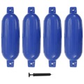 Defensas de Barco 4 pcs 58,5x16,5 cm Pvc Azul