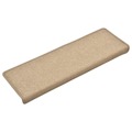 Tapete/carpete para Degraus 15 pcs 65x25cm Cinzento-acastanhado