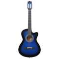 Guitarra Acústica Cutaway com 6 Cordas 38" Azul Sombreado