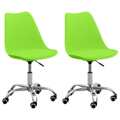Cadeiras de Escritório 2 pcs Couro Artificial Verde