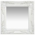 Espelho de Parede Estilo Barroco 40x40 cm Branco