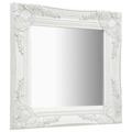 Espelho de Parede Estilo Barroco 40x40 cm Branco
