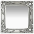 Espelho de Parede Estilo Barroco 40x40 cm Prateado