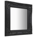 Espelho de Parede Estilo Barroco 40x40 cm Preto
