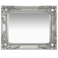 Espelho de Parede Estilo Barroco 50x40 cm Prateado