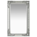 Espelho de Parede Estilo Barroco 50x80 cm Prateado