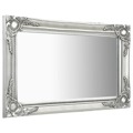 Espelho de Parede Estilo Barroco 60x40 cm Prateado