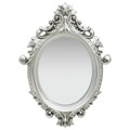 Espelho de Parede Estilo Castelo 56x76 cm Prateado
