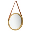 Espelho de Parede com Alça 40 cm Dourado