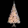 Árvore de Natal Artificial C/ Enfeites e Luzes LED 150cm Branco