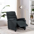 Cadeira Reclinável Tecido Cinzento-escuro