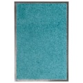 Tapete de Porta Lavável 40x60 cm Azul Ciano