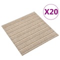 Ladrilhos Carpete P/ Pisos 20 pcs 5 M² 50x50 cm Riscas Bege