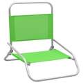 Cadeiras de Praia Dobráveis 2 pcs Tecido Verde