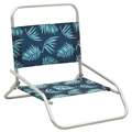 Cadeiras de Praia Dobráveis 2 pcs Tecido Padrão de Folhas