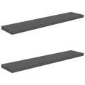 Prateleiras de Parede Suspensas 2 pcs 120x23,5x3,8cm Mdf Cinza