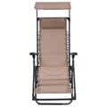 Cadeira de Pátio Dobrável Textilene Cinzento-acastanhado